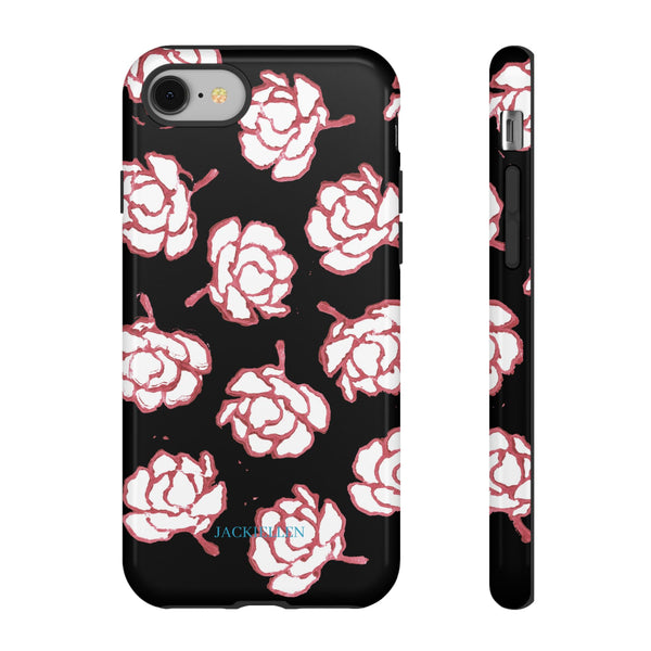 Black Floral Phone Case