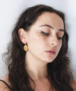 Gold Pendant Earrings