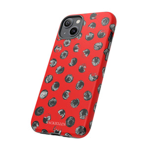 Black and Red Dot Phone Case