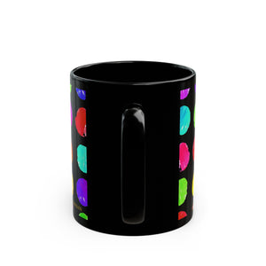 Black & Rainbow Dot Mug