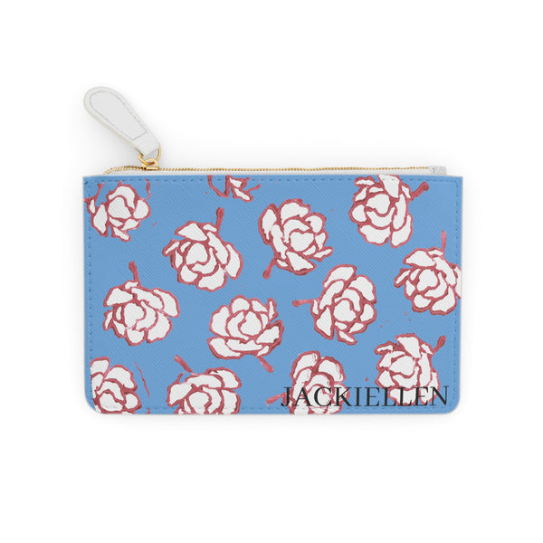 Blue & Pink Floral Mini Clutch Bag