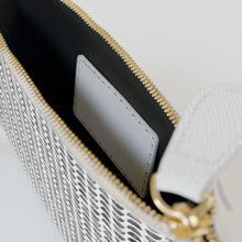 Load image into Gallery viewer, Black &amp; White Block Printed Mini Clutch Bag
