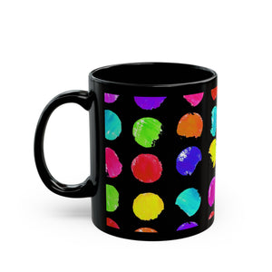 Black & Rainbow Dot Mug