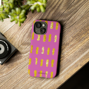 Pink and Yellow Block Print Phone Case