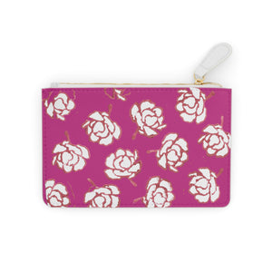 Pink Floral Mini Clutch Bag