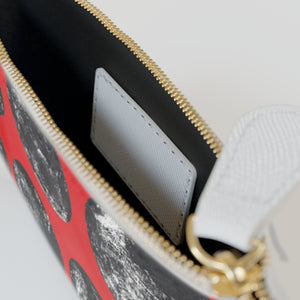 Red & Black Dot Mini Clutch Bag