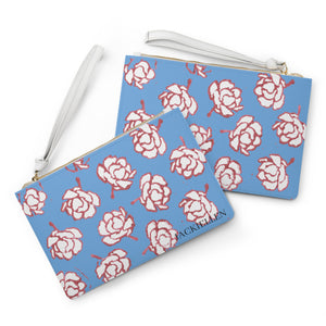 Blue & Pink Floral Clutch Bag