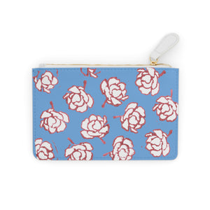 Blue & Pink Floral Mini Clutch Bag
