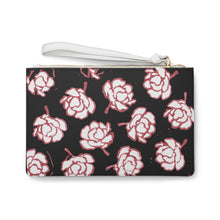 Load image into Gallery viewer, Black &amp; Pink Floral Clutch Bag
