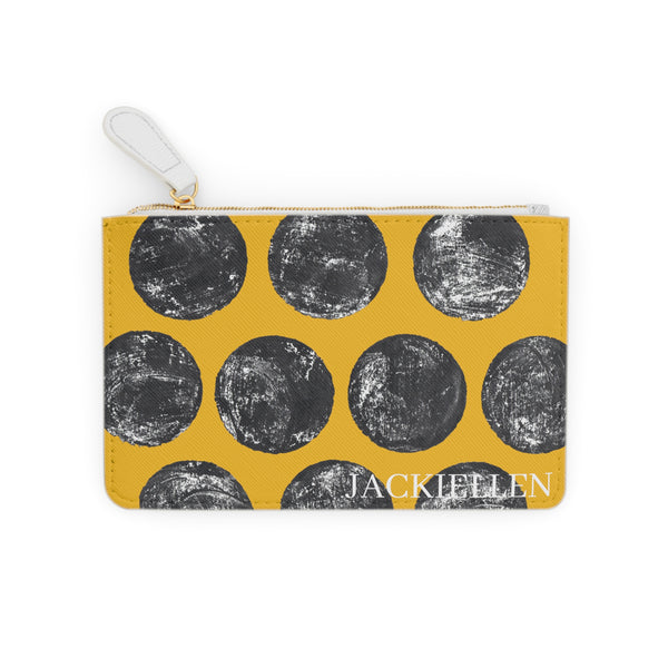 Yellow & Black Dot Mini Clutch Bag