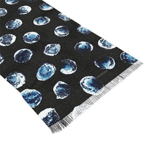 Load image into Gallery viewer, Black &amp; Blue Dot Print Scarf
