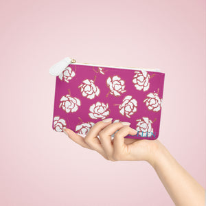 Pink Floral Mini Clutch Bag