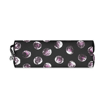 Load image into Gallery viewer, Black &amp; Purple Dot Cosmetic Bag
