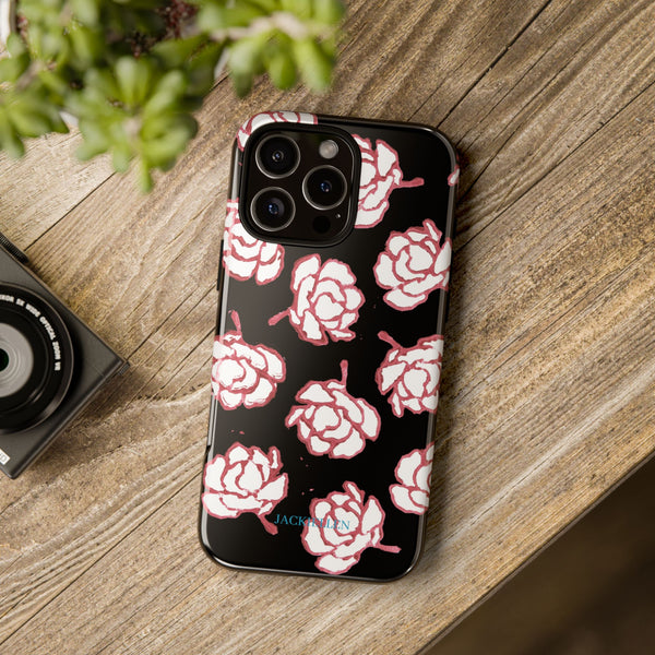 Black Floral Phone Case