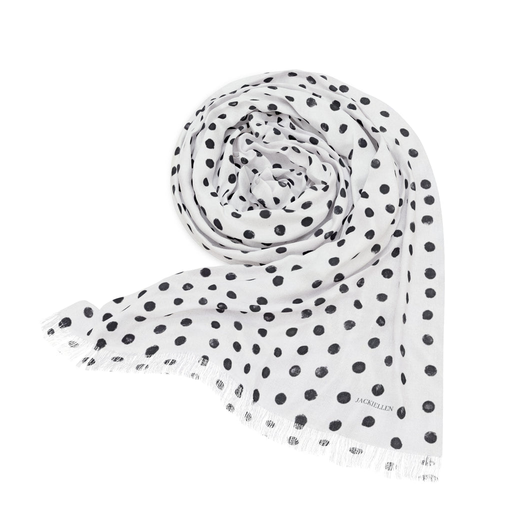 Black & White Polkadot Scarf