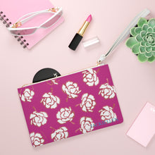 Load image into Gallery viewer, Pink Floral Clutch Bag
