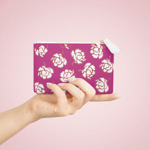 Pink Floral Mini Clutch Bag