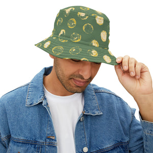 Green & Yellow Dot Bucket Hat