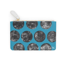 Load image into Gallery viewer, Turquoise &amp; Black Dot Mini Clutch Bag
