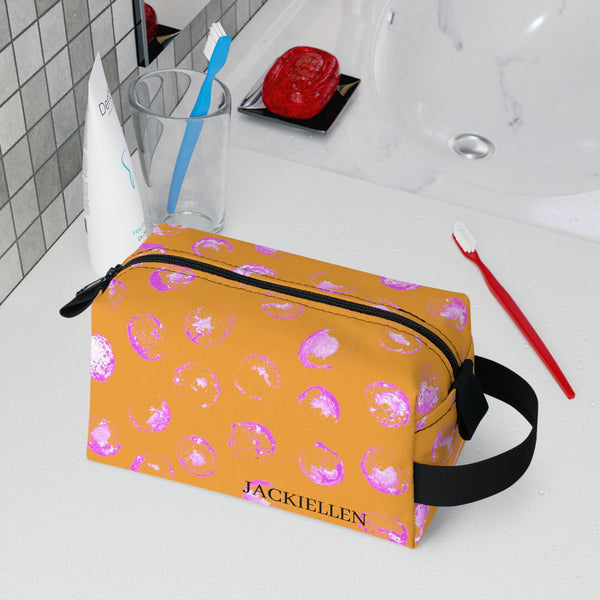 Yellow & Pink Dot Toiletry Bag