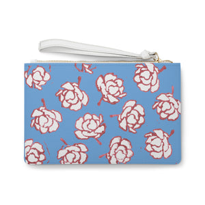 Blue & Pink Floral Clutch Bag
