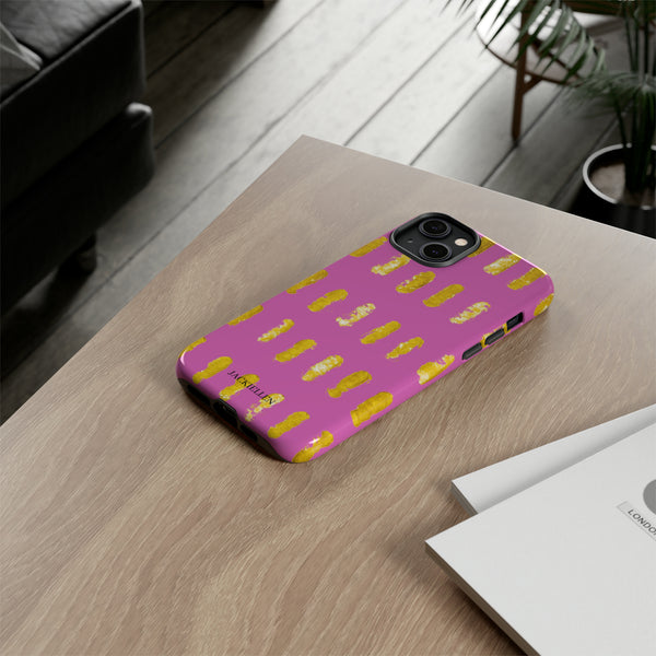 Pink and Yellow Block Print Phone Case