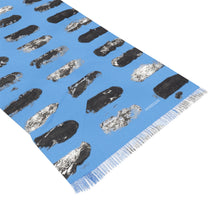 Load image into Gallery viewer, Blue &amp; White Printed Scarf
