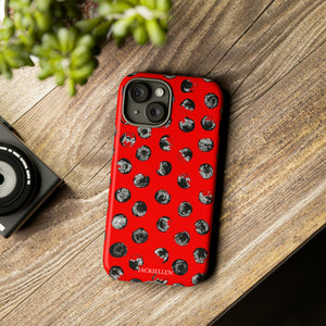Black and Red Dot Phone Case