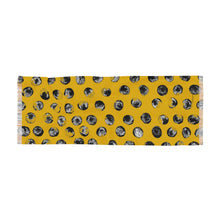 Load image into Gallery viewer, Yellow &amp; Black Dot Print Scarf
