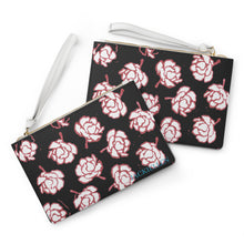 Load image into Gallery viewer, Black &amp; Pink Floral Clutch Bag
