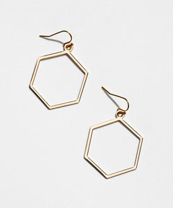 Hexagon Dangle Earrings