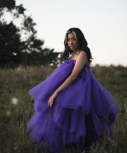 Gathered Tulle Dress
