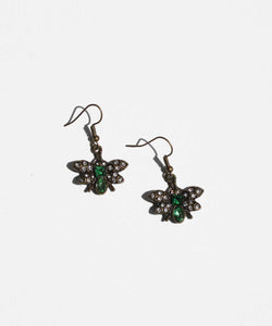 Green Beetle Earrings