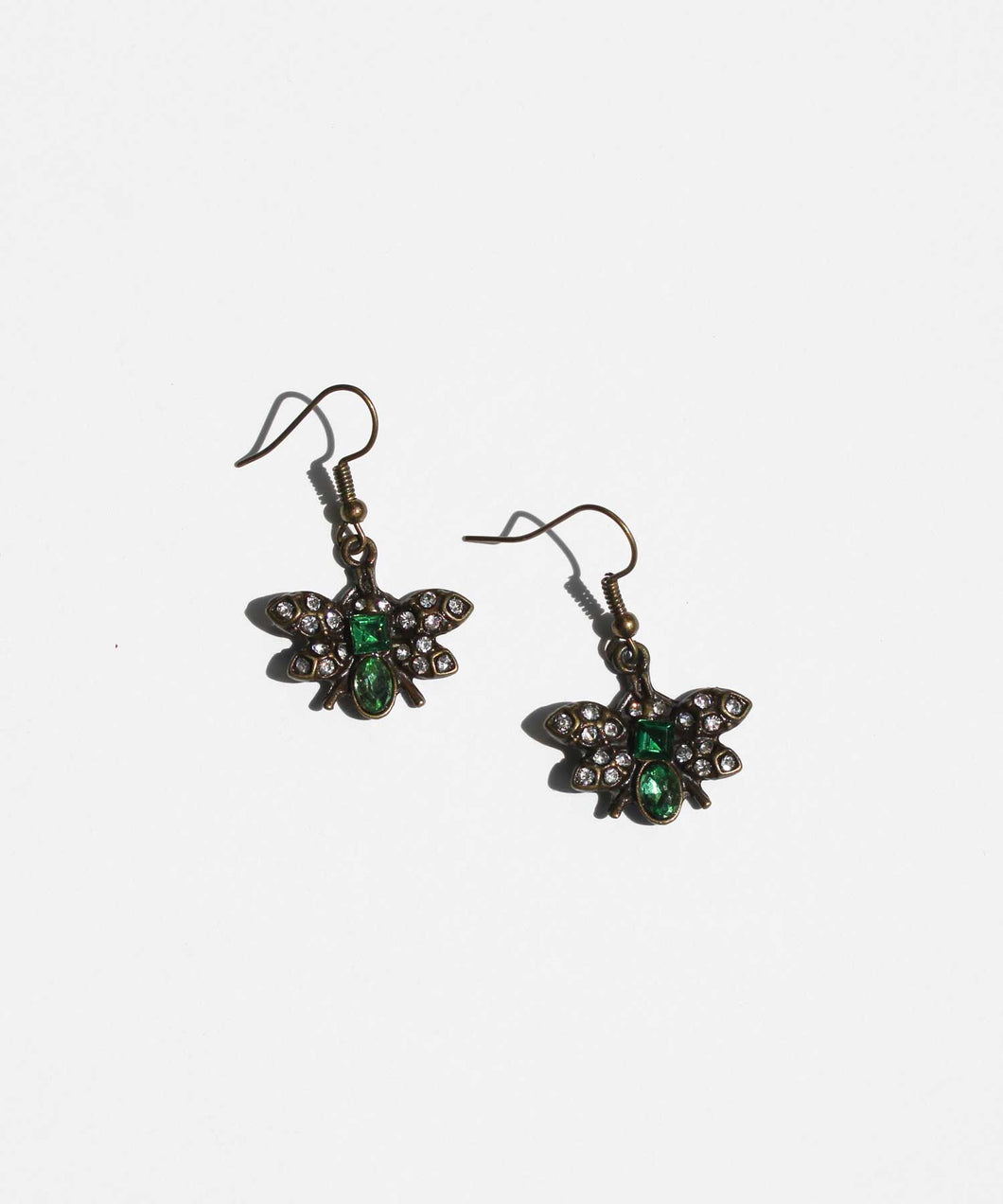 Green Beetle Earrings