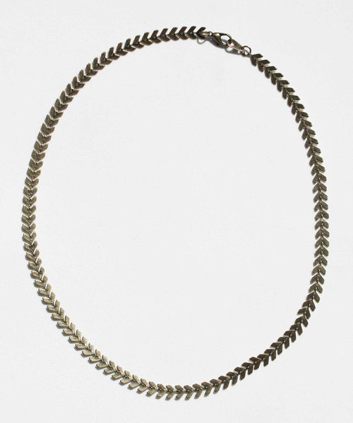 Short Distressed Chevron Necklace