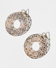 Load image into Gallery viewer, Gold Circle Dangle Earrings
