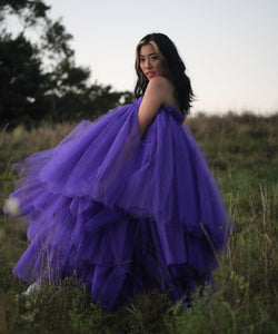 Gathered Tulle Dress